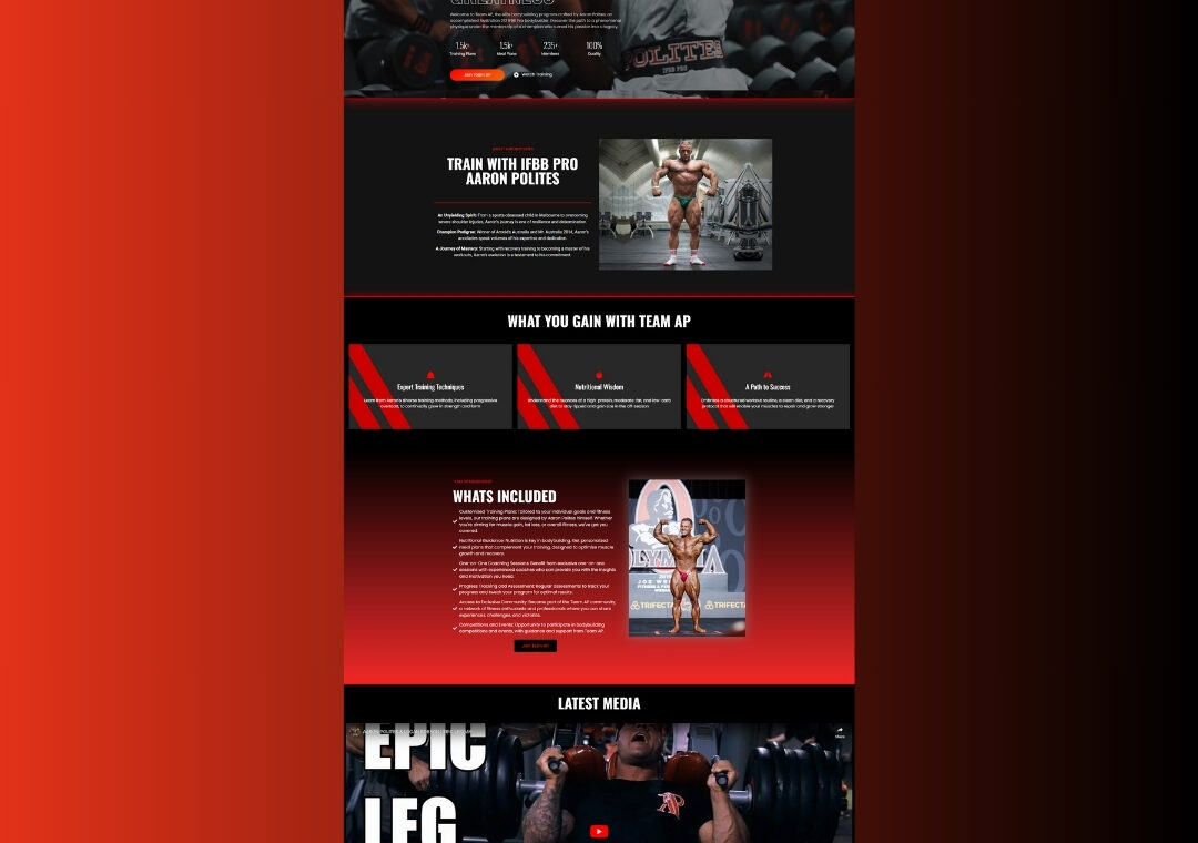 WordPress Web Design Gold Coast QLD – Bodybuilder Design