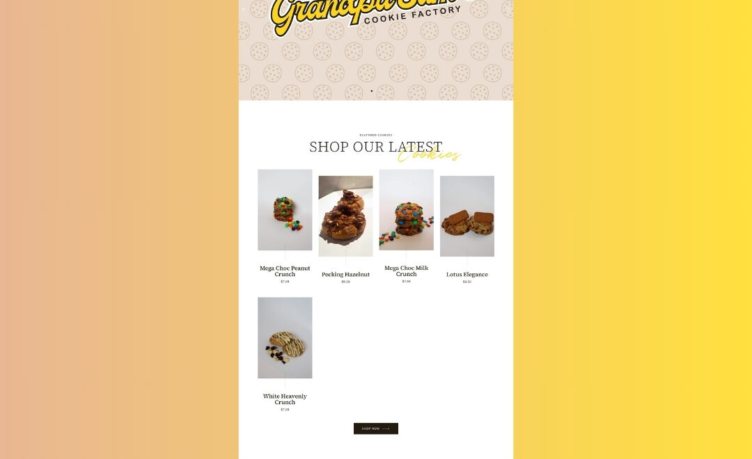 Cookie Delivery Website | Big J Web Design