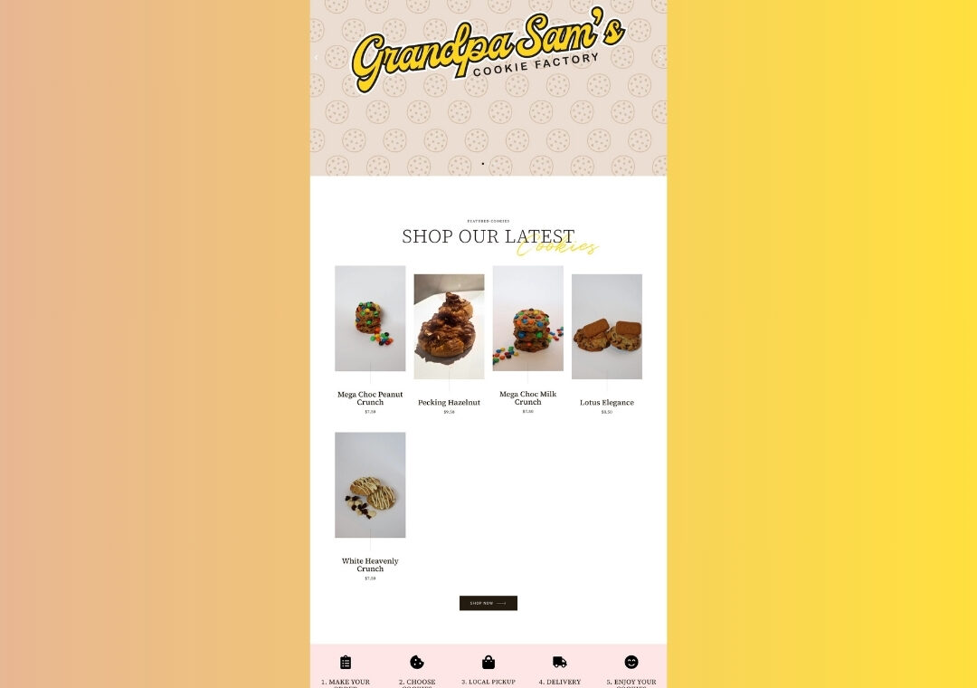 Cookie Delivery Website | Big J Web Design